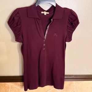 Burberry Burgundy Button Down Shirt